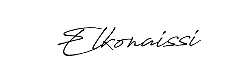 Also we have Elkonaissi name is the best signature style. Create professional handwritten signature collection using Antro_Vectra_Bolder autograph style. Elkonaissi signature style 7 images and pictures png