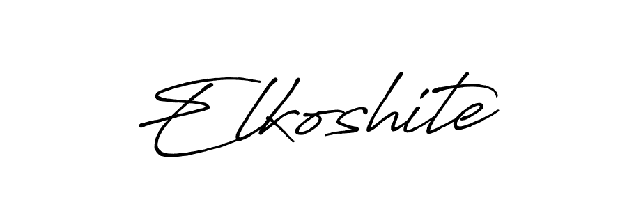 You should practise on your own different ways (Antro_Vectra_Bolder) to write your name (Elkoshite) in signature. don't let someone else do it for you. Elkoshite signature style 7 images and pictures png
