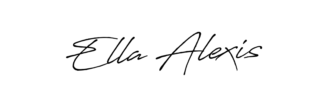 Similarly Antro_Vectra_Bolder is the best handwritten signature design. Signature creator online .You can use it as an online autograph creator for name Ella Alexis. Ella Alexis signature style 7 images and pictures png