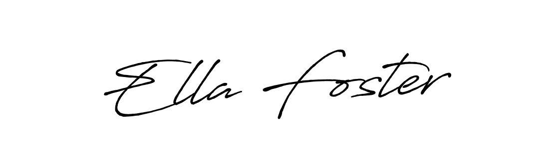 Make a beautiful signature design for name Ella Foster. With this signature (Antro_Vectra_Bolder) style, you can create a handwritten signature for free. Ella Foster signature style 7 images and pictures png