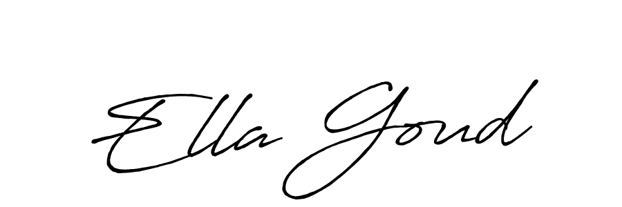 Also You can easily find your signature by using the search form. We will create Ella Goud name handwritten signature images for you free of cost using Antro_Vectra_Bolder sign style. Ella Goud signature style 7 images and pictures png