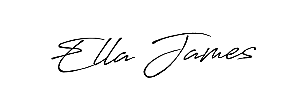 Ella James stylish signature style. Best Handwritten Sign (Antro_Vectra_Bolder) for my name. Handwritten Signature Collection Ideas for my name Ella James. Ella James signature style 7 images and pictures png