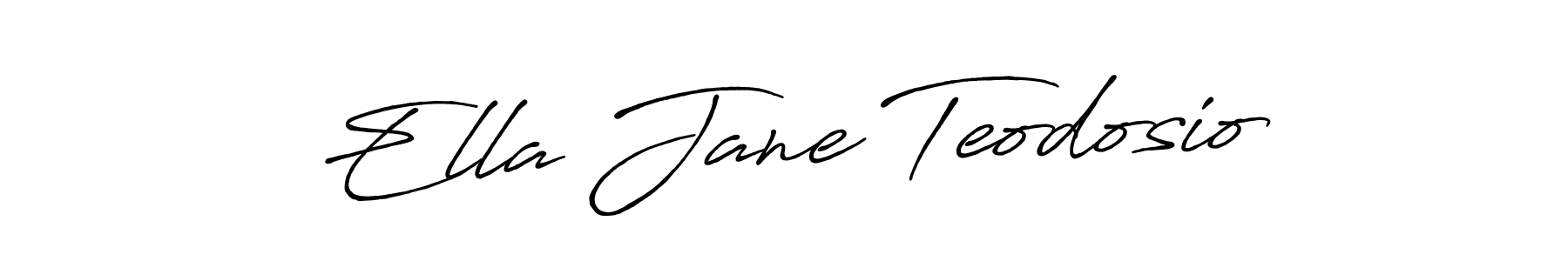Similarly Antro_Vectra_Bolder is the best handwritten signature design. Signature creator online .You can use it as an online autograph creator for name Ella Jane Teodosio. Ella Jane Teodosio signature style 7 images and pictures png
