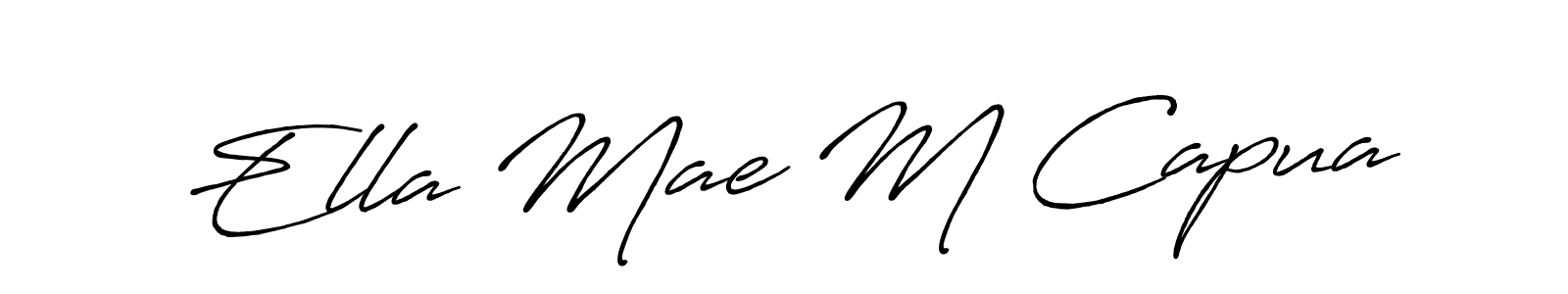 Ella Mae M Capua stylish signature style. Best Handwritten Sign (Antro_Vectra_Bolder) for my name. Handwritten Signature Collection Ideas for my name Ella Mae M Capua. Ella Mae M Capua signature style 7 images and pictures png