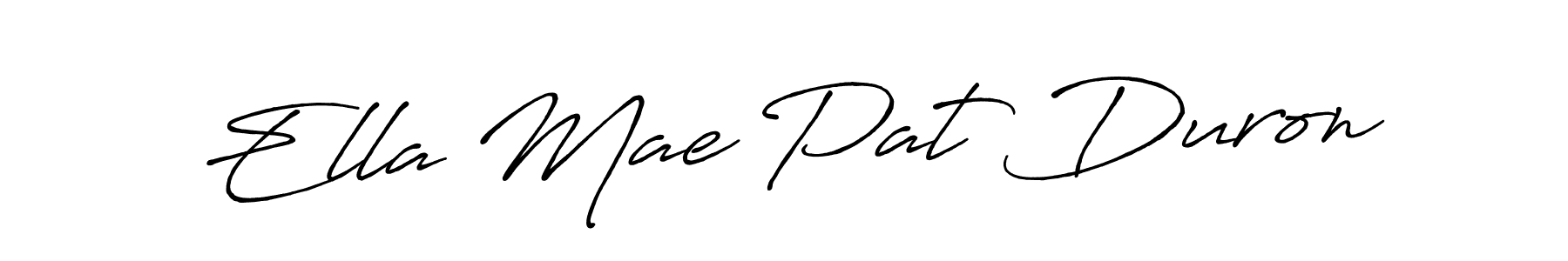 How to make Ella Mae Pat Duron signature? Antro_Vectra_Bolder is a professional autograph style. Create handwritten signature for Ella Mae Pat Duron name. Ella Mae Pat Duron signature style 7 images and pictures png