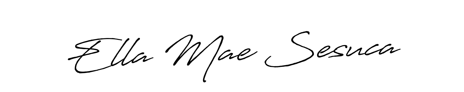 Also we have Ella Mae Sesuca name is the best signature style. Create professional handwritten signature collection using Antro_Vectra_Bolder autograph style. Ella Mae Sesuca signature style 7 images and pictures png