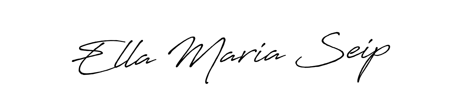 Similarly Antro_Vectra_Bolder is the best handwritten signature design. Signature creator online .You can use it as an online autograph creator for name Ella Maria Seip. Ella Maria Seip signature style 7 images and pictures png