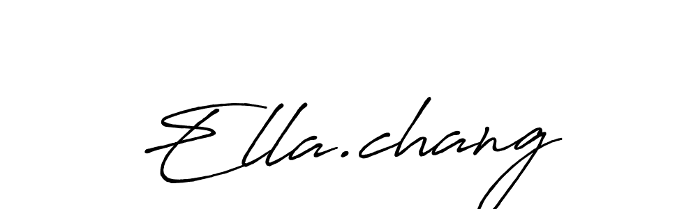 How to make Ella.chang name signature. Use Antro_Vectra_Bolder style for creating short signs online. This is the latest handwritten sign. Ella.chang signature style 7 images and pictures png