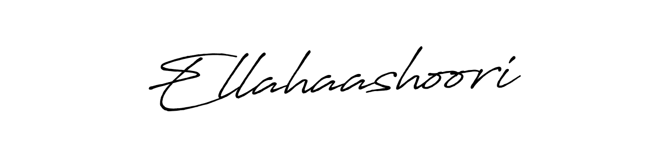 You should practise on your own different ways (Antro_Vectra_Bolder) to write your name (Ellahaashoori) in signature. don't let someone else do it for you. Ellahaashoori signature style 7 images and pictures png
