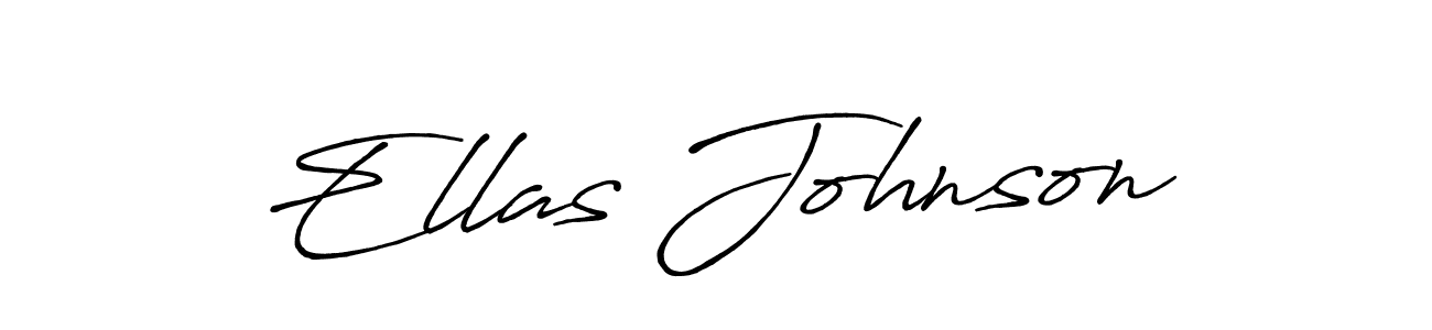 Make a beautiful signature design for name Ellas Johnson. With this signature (Antro_Vectra_Bolder) style, you can create a handwritten signature for free. Ellas Johnson signature style 7 images and pictures png