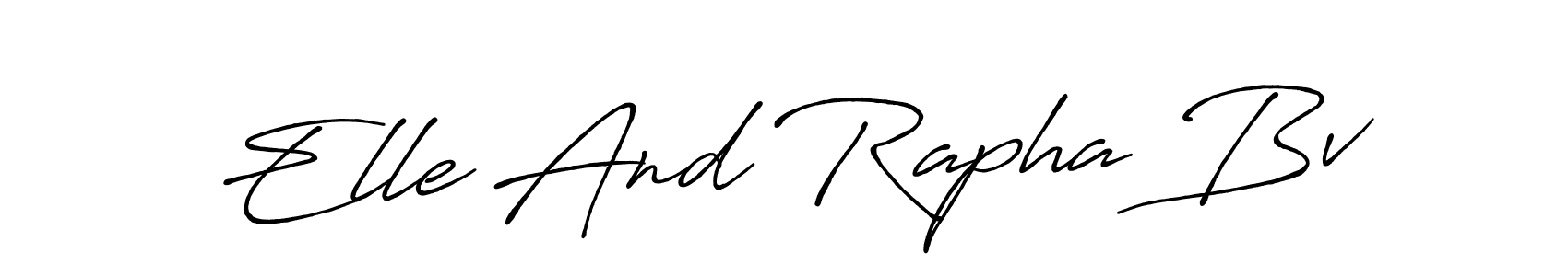 Antro_Vectra_Bolder is a professional signature style that is perfect for those who want to add a touch of class to their signature. It is also a great choice for those who want to make their signature more unique. Get Elle And Rapha Bv name to fancy signature for free. Elle And Rapha Bv signature style 7 images and pictures png