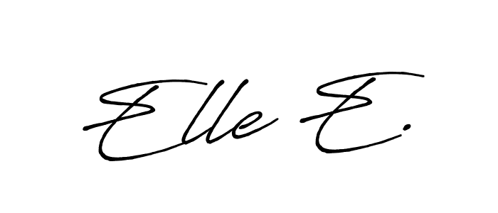 if you are searching for the best signature style for your name Elle E.. so please give up your signature search. here we have designed multiple signature styles  using Antro_Vectra_Bolder. Elle E. signature style 7 images and pictures png