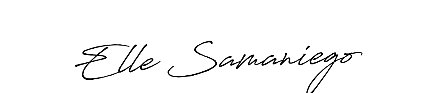 Design your own signature with our free online signature maker. With this signature software, you can create a handwritten (Antro_Vectra_Bolder) signature for name Elle Samaniego. Elle Samaniego signature style 7 images and pictures png