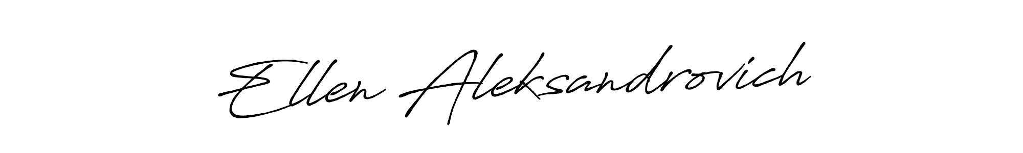 Create a beautiful signature design for name Ellen Aleksandrovich. With this signature (Antro_Vectra_Bolder) fonts, you can make a handwritten signature for free. Ellen Aleksandrovich signature style 7 images and pictures png