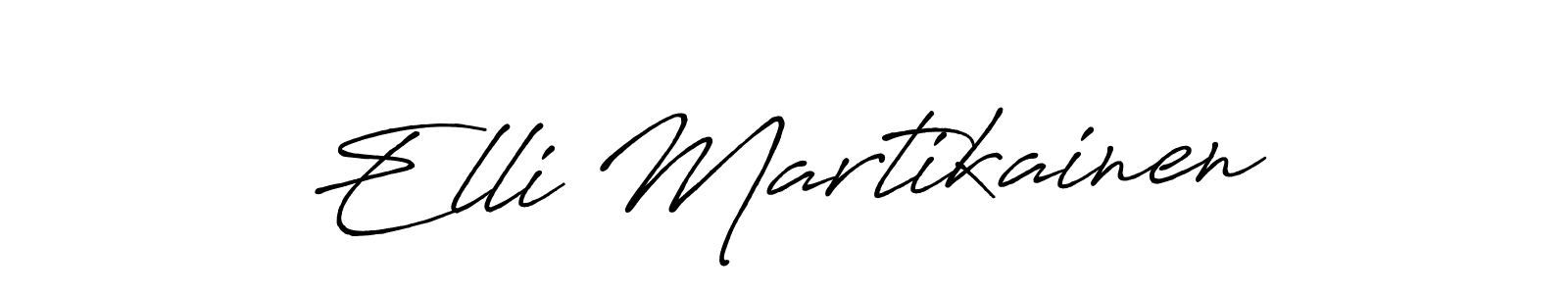 The best way (Antro_Vectra_Bolder) to make a short signature is to pick only two or three words in your name. The name Elli Martikainen include a total of six letters. For converting this name. Elli Martikainen signature style 7 images and pictures png