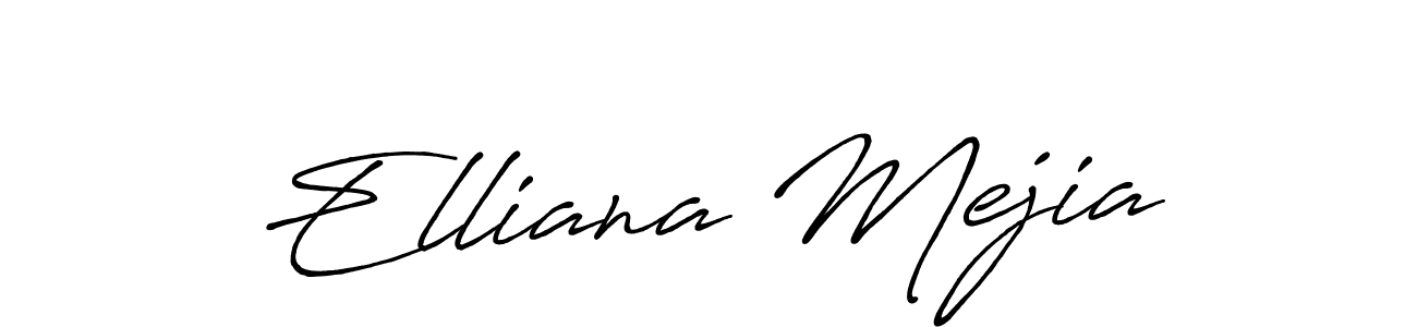How to make Elliana Mejia signature? Antro_Vectra_Bolder is a professional autograph style. Create handwritten signature for Elliana Mejia name. Elliana Mejia signature style 7 images and pictures png