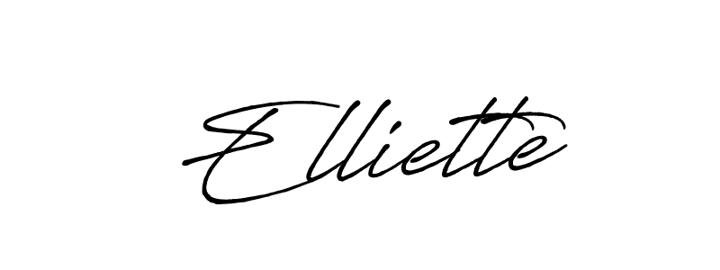 Also we have Elliette name is the best signature style. Create professional handwritten signature collection using Antro_Vectra_Bolder autograph style. Elliette signature style 7 images and pictures png