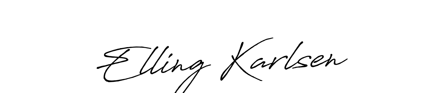 This is the best signature style for the Elling Karlsen name. Also you like these signature font (Antro_Vectra_Bolder). Mix name signature. Elling Karlsen signature style 7 images and pictures png