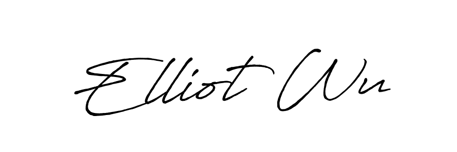 Also You can easily find your signature by using the search form. We will create Elliot Wu name handwritten signature images for you free of cost using Antro_Vectra_Bolder sign style. Elliot Wu signature style 7 images and pictures png