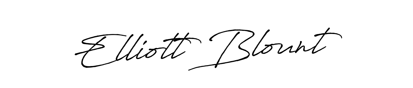 How to make Elliott Blount name signature. Use Antro_Vectra_Bolder style for creating short signs online. This is the latest handwritten sign. Elliott Blount signature style 7 images and pictures png