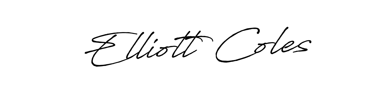 Antro_Vectra_Bolder is a professional signature style that is perfect for those who want to add a touch of class to their signature. It is also a great choice for those who want to make their signature more unique. Get Elliott Coles name to fancy signature for free. Elliott Coles signature style 7 images and pictures png