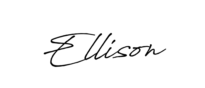 How to make Ellison name signature. Use Antro_Vectra_Bolder style for creating short signs online. This is the latest handwritten sign. Ellison signature style 7 images and pictures png