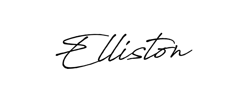 Make a beautiful signature design for name Elliston. Use this online signature maker to create a handwritten signature for free. Elliston signature style 7 images and pictures png