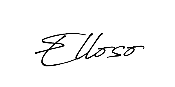 Make a beautiful signature design for name Elloso. With this signature (Antro_Vectra_Bolder) style, you can create a handwritten signature for free. Elloso signature style 7 images and pictures png