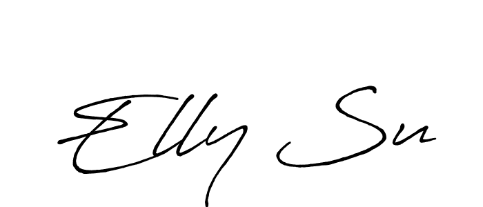 if you are searching for the best signature style for your name Elly Su. so please give up your signature search. here we have designed multiple signature styles  using Antro_Vectra_Bolder. Elly Su signature style 7 images and pictures png