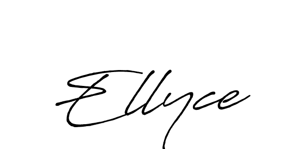 Similarly Antro_Vectra_Bolder is the best handwritten signature design. Signature creator online .You can use it as an online autograph creator for name Ellyce. Ellyce signature style 7 images and pictures png