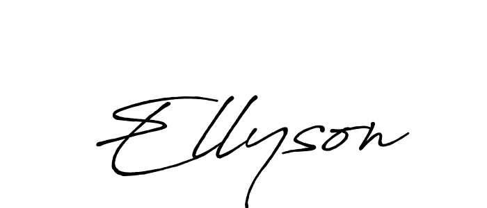 How to make Ellyson signature? Antro_Vectra_Bolder is a professional autograph style. Create handwritten signature for Ellyson name. Ellyson signature style 7 images and pictures png