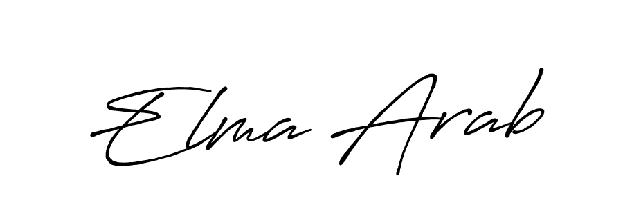 How to make Elma Arab name signature. Use Antro_Vectra_Bolder style for creating short signs online. This is the latest handwritten sign. Elma Arab signature style 7 images and pictures png