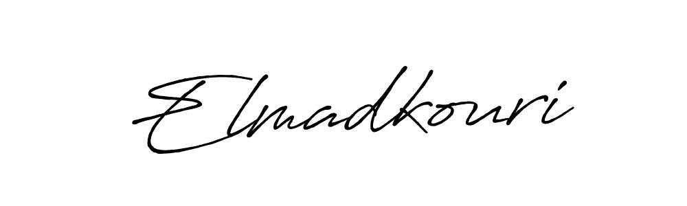 Use a signature maker to create a handwritten signature online. With this signature software, you can design (Antro_Vectra_Bolder) your own signature for name Elmadkouri. Elmadkouri signature style 7 images and pictures png