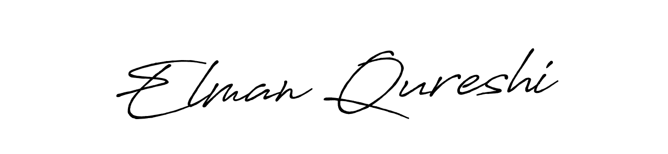 How to make Elman Qureshi name signature. Use Antro_Vectra_Bolder style for creating short signs online. This is the latest handwritten sign. Elman Qureshi signature style 7 images and pictures png