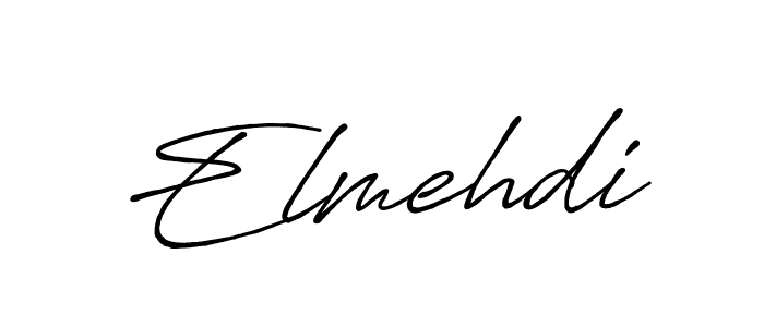 Make a beautiful signature design for name Elmehdi. With this signature (Antro_Vectra_Bolder) style, you can create a handwritten signature for free. Elmehdi signature style 7 images and pictures png