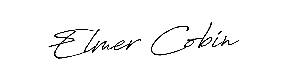 Antro_Vectra_Bolder is a professional signature style that is perfect for those who want to add a touch of class to their signature. It is also a great choice for those who want to make their signature more unique. Get Elmer Cobin name to fancy signature for free. Elmer Cobin signature style 7 images and pictures png