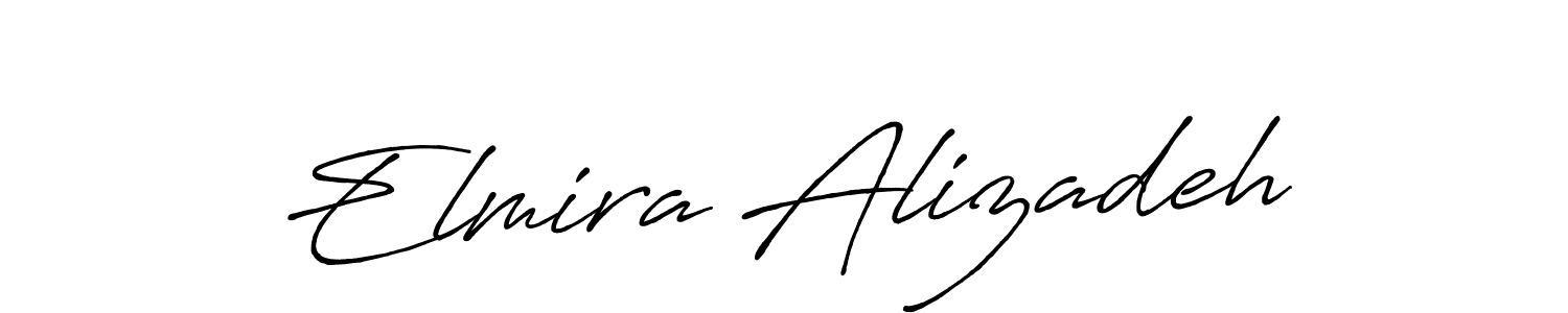 Make a beautiful signature design for name Elmira Alizadeh. With this signature (Antro_Vectra_Bolder) style, you can create a handwritten signature for free. Elmira Alizadeh signature style 7 images and pictures png