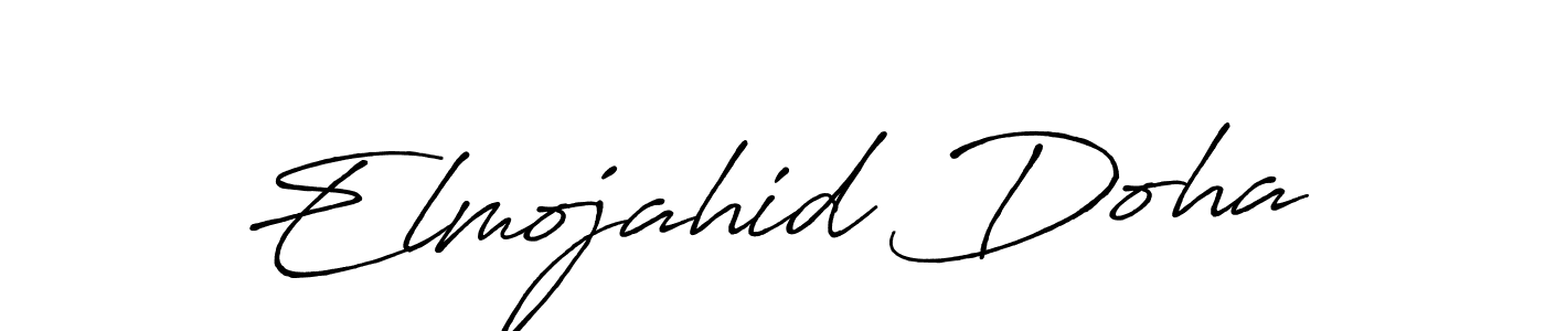 Also You can easily find your signature by using the search form. We will create Elmojahid Doha name handwritten signature images for you free of cost using Antro_Vectra_Bolder sign style. Elmojahid Doha signature style 7 images and pictures png