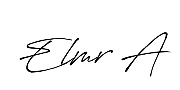 Also You can easily find your signature by using the search form. We will create Elmr A name handwritten signature images for you free of cost using Antro_Vectra_Bolder sign style. Elmr A signature style 7 images and pictures png