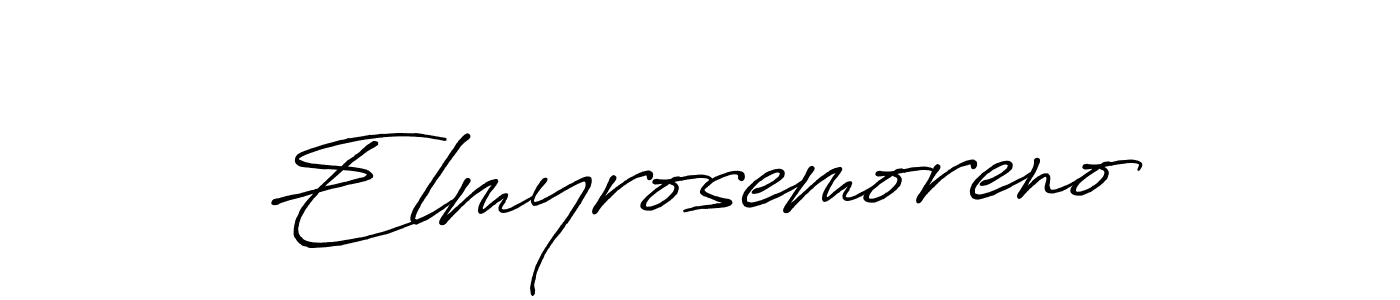 Make a beautiful signature design for name Elmyrosemoreno. With this signature (Antro_Vectra_Bolder) style, you can create a handwritten signature for free. Elmyrosemoreno signature style 7 images and pictures png