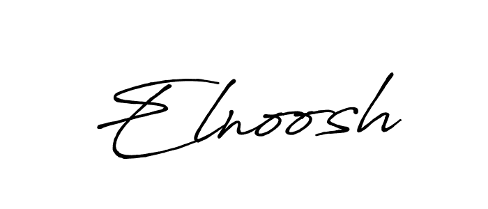 Use a signature maker to create a handwritten signature online. With this signature software, you can design (Antro_Vectra_Bolder) your own signature for name Elnoosh. Elnoosh signature style 7 images and pictures png