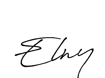 Elny stylish signature style. Best Handwritten Sign (Antro_Vectra_Bolder) for my name. Handwritten Signature Collection Ideas for my name Elny. Elny signature style 7 images and pictures png