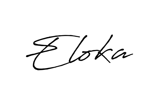 Eloka stylish signature style. Best Handwritten Sign (Antro_Vectra_Bolder) for my name. Handwritten Signature Collection Ideas for my name Eloka. Eloka signature style 7 images and pictures png