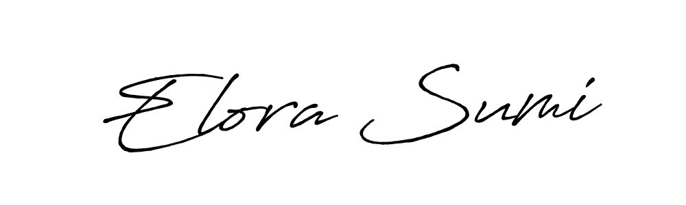 Create a beautiful signature design for name Elora Sumi. With this signature (Antro_Vectra_Bolder) fonts, you can make a handwritten signature for free. Elora Sumi signature style 7 images and pictures png