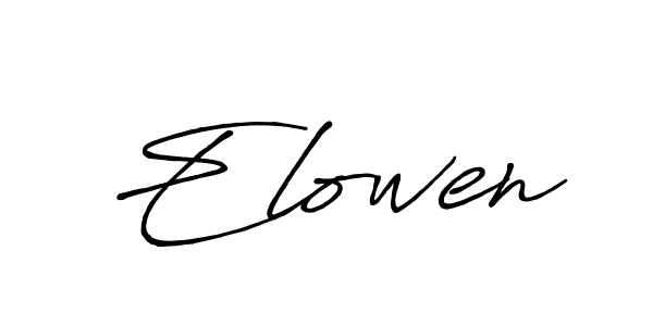 Elowen stylish signature style. Best Handwritten Sign (Antro_Vectra_Bolder) for my name. Handwritten Signature Collection Ideas for my name Elowen. Elowen signature style 7 images and pictures png