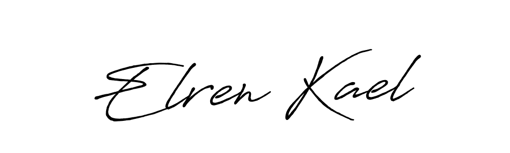 if you are searching for the best signature style for your name Elren Kael. so please give up your signature search. here we have designed multiple signature styles  using Antro_Vectra_Bolder. Elren Kael signature style 7 images and pictures png