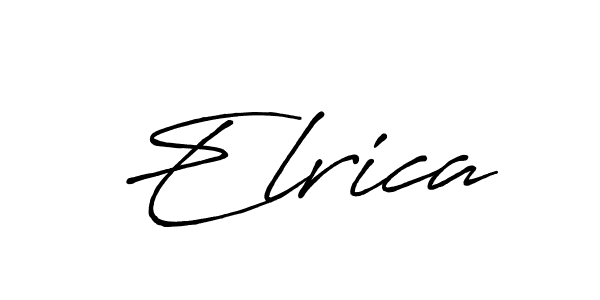 How to make Elrica name signature. Use Antro_Vectra_Bolder style for creating short signs online. This is the latest handwritten sign. Elrica signature style 7 images and pictures png