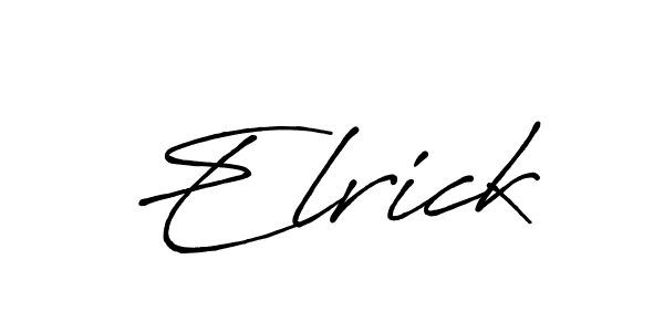 Also we have Elrick name is the best signature style. Create professional handwritten signature collection using Antro_Vectra_Bolder autograph style. Elrick signature style 7 images and pictures png