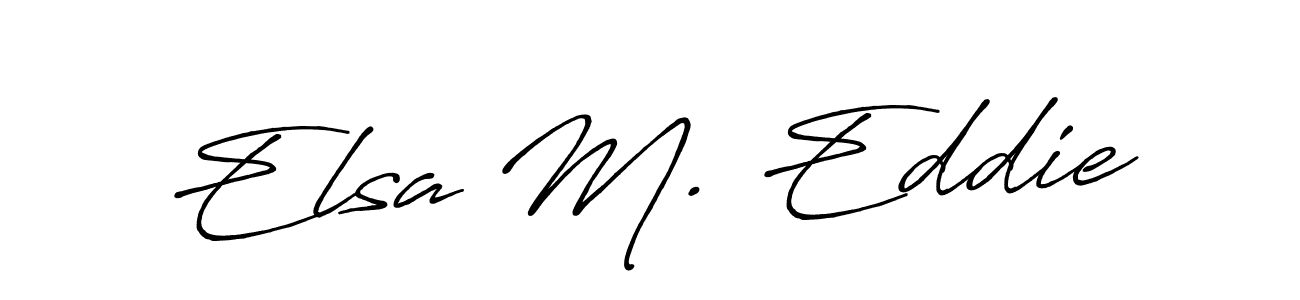 Also we have Elsa M. Eddie name is the best signature style. Create professional handwritten signature collection using Antro_Vectra_Bolder autograph style. Elsa M. Eddie signature style 7 images and pictures png