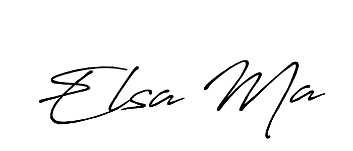 Make a beautiful signature design for name Elsa Ma. With this signature (Antro_Vectra_Bolder) style, you can create a handwritten signature for free. Elsa Ma signature style 7 images and pictures png